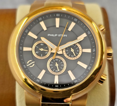 Philip Stein Active Chronograph Stahl Quarz 44mm Herrenuhr