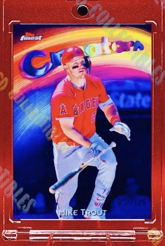 Mike Trout BLUE HOLO REFRACTOR /125 CARD BOWMAN’s BEST SP ANGELS MVP MINT