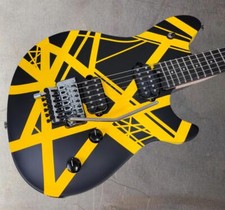 Evh Wolfgang Special Striped Guitar In Black / Yellow Satin