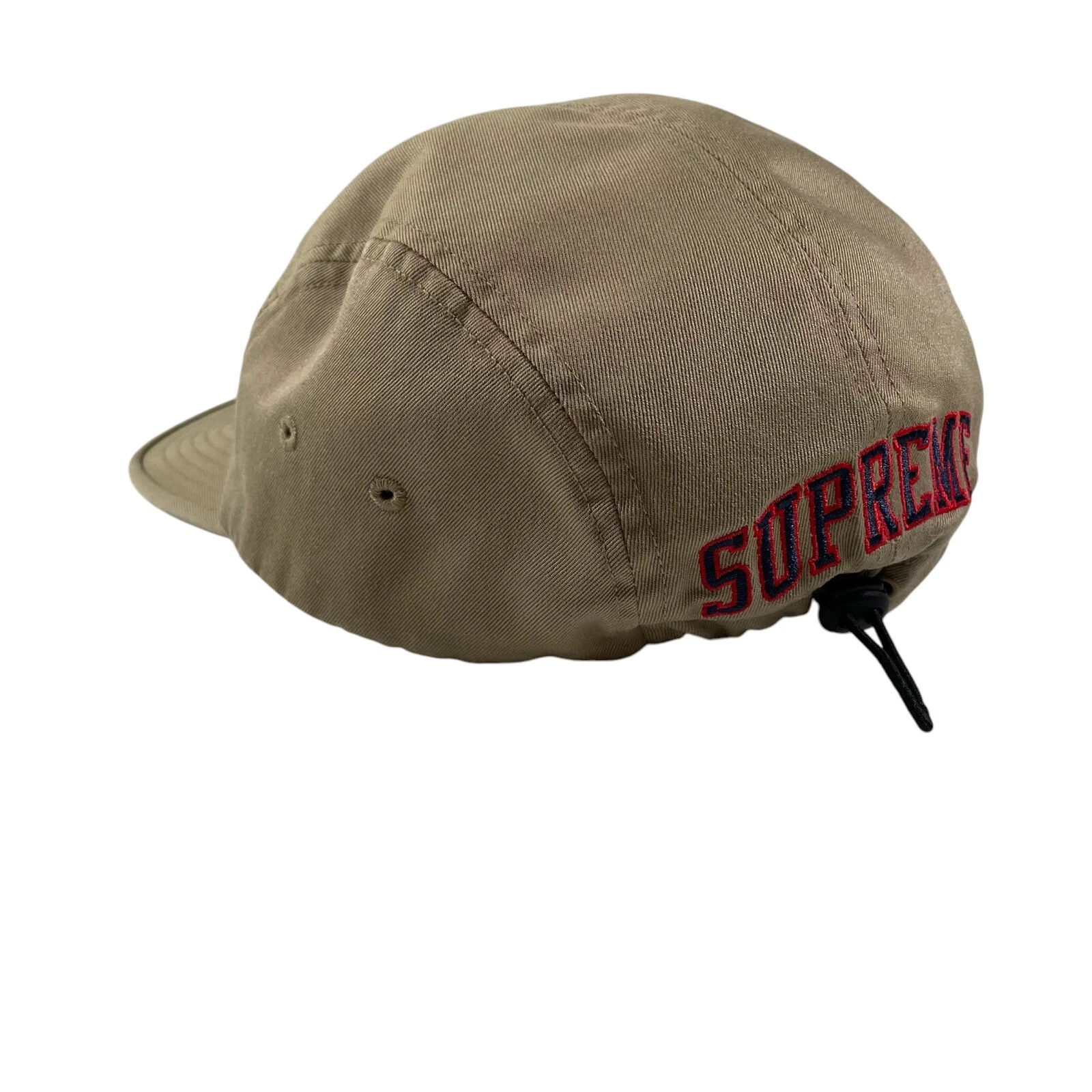Casquette de camp Supreme 5 panneaux logo arc cordon de choc marron fabriquée aux États Unis streetwear skate 2018