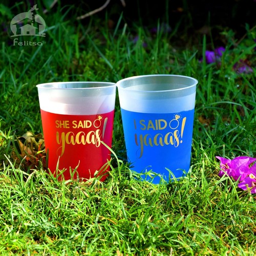 Coppe festa addio al nubilato - stile I She Said Yaaas sì (16 pz) - parte fidanzamento - Foto 4 di 6