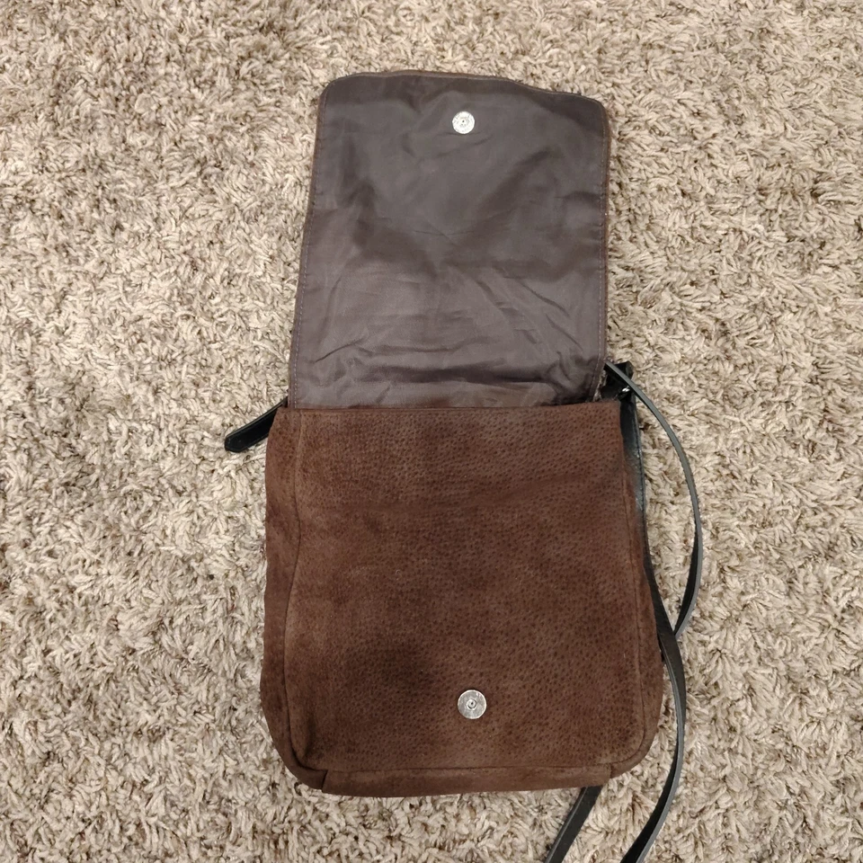 Wilsons Leather Maxima Brown Suede Crossbody Bag Boho Purse B36 - Image 4 of 4