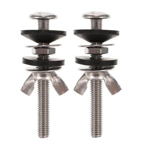  2 Pcs Closestool Mount Bolts Toilet Lid Screw Tank Seats Potty for - Picture 1 of 12