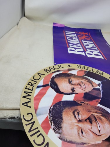 reagan bush 84 political poster 30" x 16.5" rare Vintage Original - Picture 14 of 14
