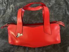 CROMIA Fabulous Orange Leather Satchel Bag - ...