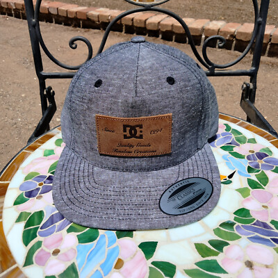 DC Cap Hat Baseball Cap Strapback Patch Logo SAMPLE blackish