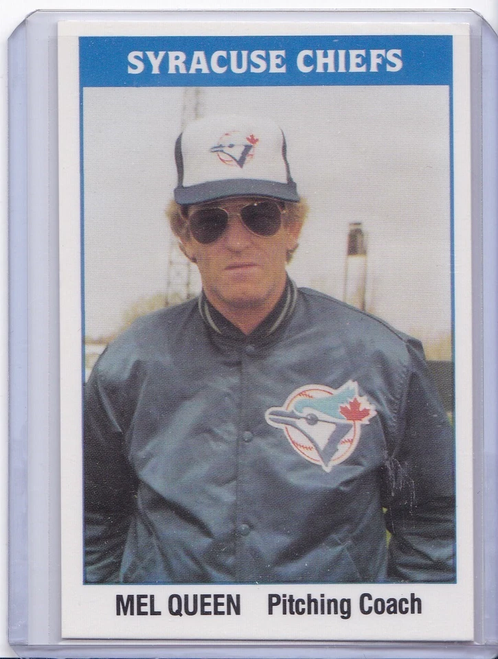 Mel Queen 1987 TCMA Syracuse Chiefs Card 28 Grade NMMT - Image 2 of 3