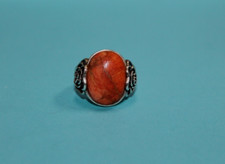 Sterling Silver Designer Floral Spiny Oyster Ring Size 8.75  053GCM 