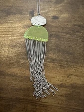 Silver Tone And Yellow Acrylic Paparazzi Necklace 30 Inches