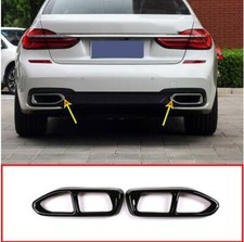 M Style For BMW 7 Series G11 G12 2016-18 Black Double Exit Exhaust Muffler Pipe
