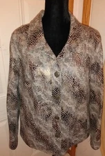 CJ Banks Womens MultiColor  Button Down Lightweight Jacket Sz22/24 unique design