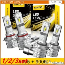 9005 9006 Headlight LED Kit Bulb Combo High 6000K Low Beam White Bright 1/2set