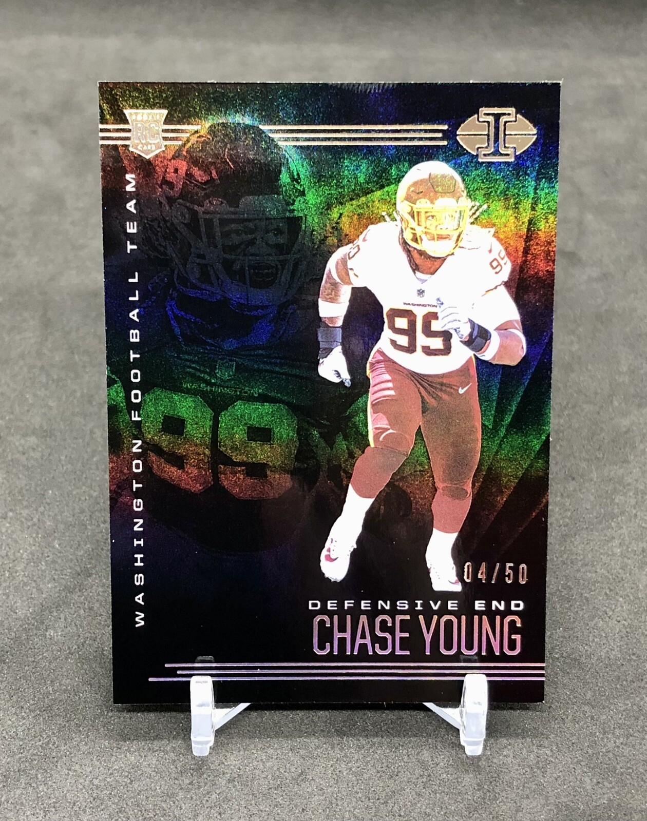 2020 Illusions Chase Young /50 BLACK FOIL TROPHY COLLECTION SP Rookie Card #25