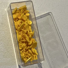 1993 Risk Board Game Replacement pieces Yellow Army Miniatures Set In Case