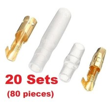 Yamaha RD50LC RD80LC RD125LC - Brass Plated Bullet Connectors (x20 sets)