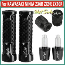 Handle Grips Handle Bar End Cap Tire Valve For KAWASAKI NINJA ZX6R ZX9R ZX10R