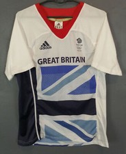 OLYMPIC ADIDAS GREAT BRITAIN 2012 LONDON ATHLETICS TENNIS SHIRT JERSEY SIZE S
