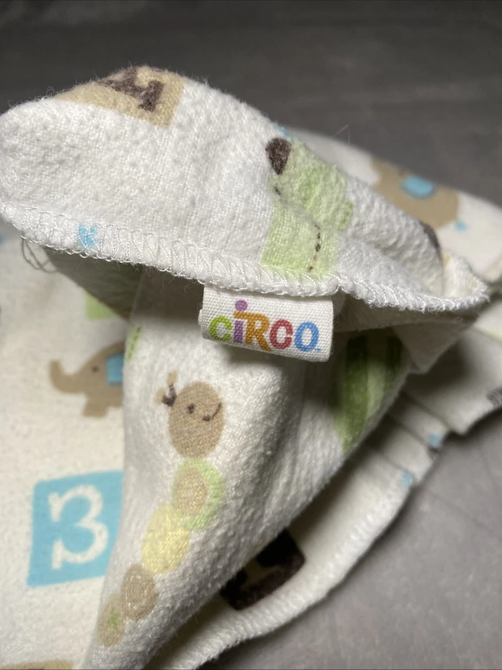 Cobertor Circo ABC 123 animais flanela swaddle macio bebê recepção alvo 28"x29" - Imagem 3 de 4