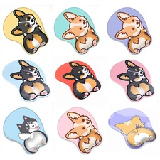 Ergonomic Mouse Pad with Gel Wrist Support 3D Funny Butt Anime Wrist Rest 