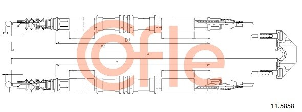 Cofle Handbremsseil Hinten FüR Opel OE 9127791-image