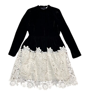 topshop velvet lace dress Topshop velvet and lace midi slip black