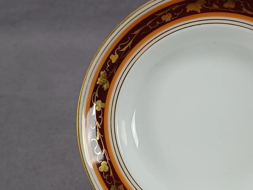 Set of 12 Fischer & Mieg Gold Grapevine Brown Orange & Gold 4 1/2 Inch Bowls - Picture 6 of 7