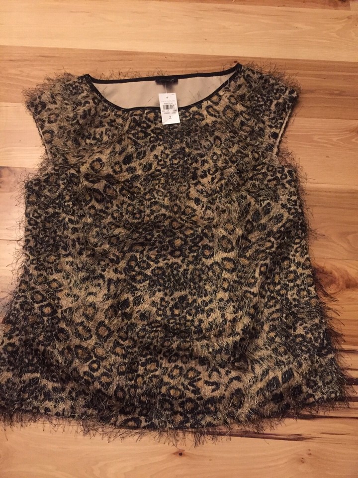Blouse Femme Ann Taylor - Noir Et Blanc - Motif Animal - Taille S - Très Bon État