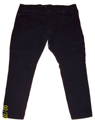 Levi Strauss Women Sz 22 Inseam 28'' Waist 43'' Black Pull On Stretch Skinny Pant