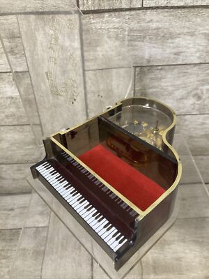 Vintage LAUREL Lucite Piano Jewelry MUSIC Trinket Box Made In Japan Sankyo 