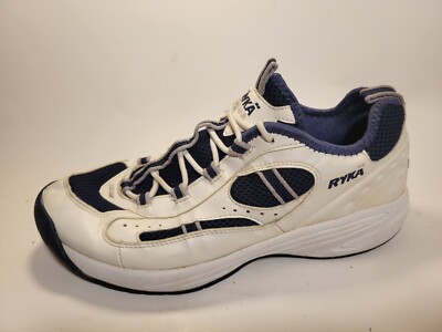 Ryka Mens 11 M EU 43 White Navy Walking Shoes Athletic Sneaker Aqua Fit  Casual