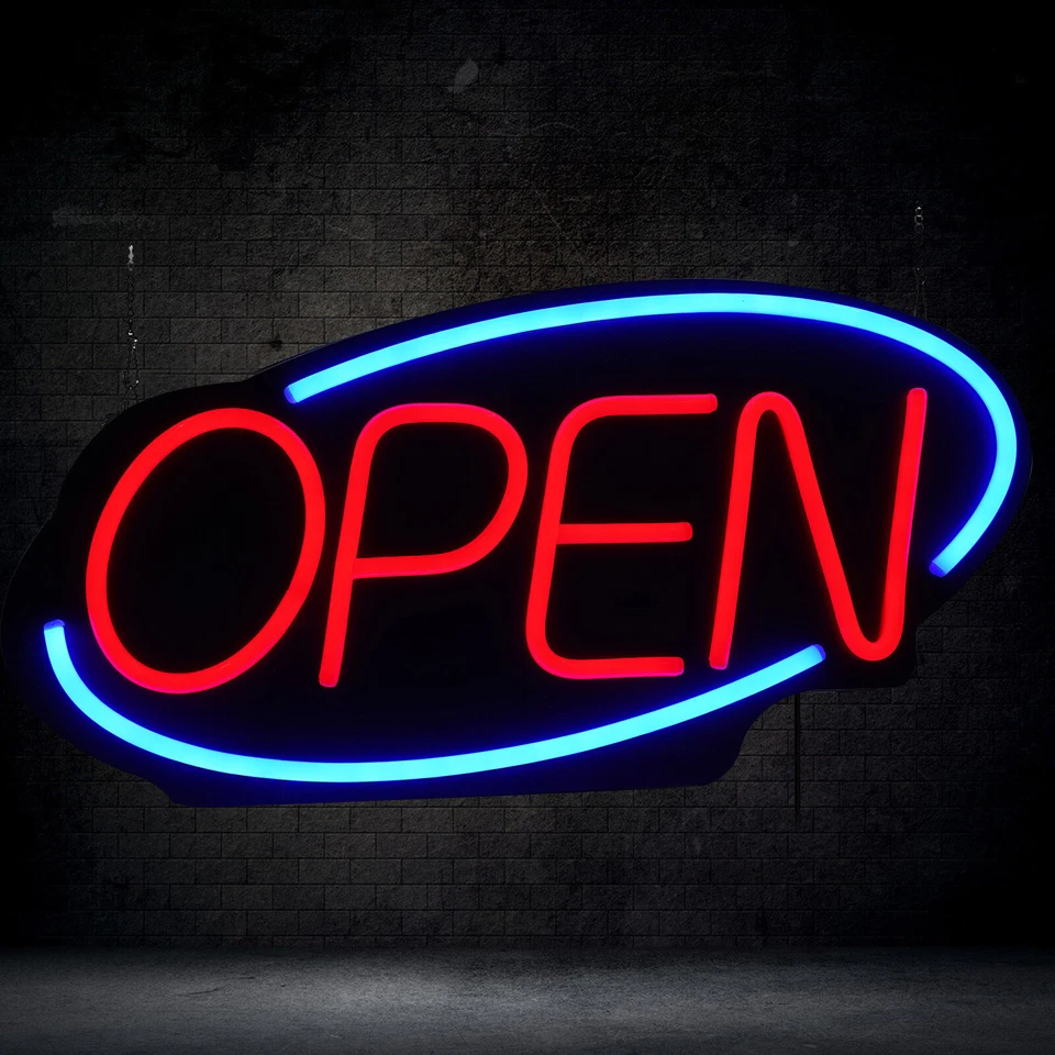 LED Open Sign Neon Light Bright for Restaurant Bar Pub Outside Wall Decor PVC - Image 4 of 4