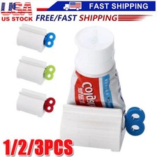 1-3X Toothpaste Squeezer Bathroom Tube Easy Stand Dispenser Rolling Holder Seat