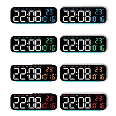 Simple Digital Alarm Clock With Temperature Display USB Charging Function