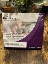 RemZzzs Full Face CPAP Mask Liners, 30 Liners, Large (7A-NPK) NEW Sealed
