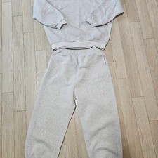 Unisex Light Gray Soft Fleece Tracksuit Set