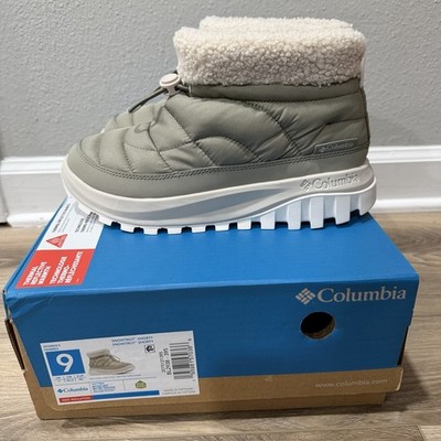 Columbia Women's Size 9 Snowtrot Shorty Snow Boot NEW $100 Grey Green Dark Stone