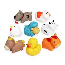 Bath Toys Floating Bath Farm Toys8PCSBaby Soft Bath Time ToysBathtub Learning...
