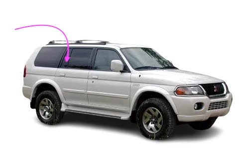 Fits: 1992-2000 Mitsubishi Montero Passenger Side Rear Right Vent Window Glass - Image 2 of 4