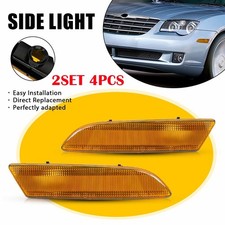 4X Left + Right Side Marker Light Amber Set For 2004-2008 Chrysler Crossfire EXD