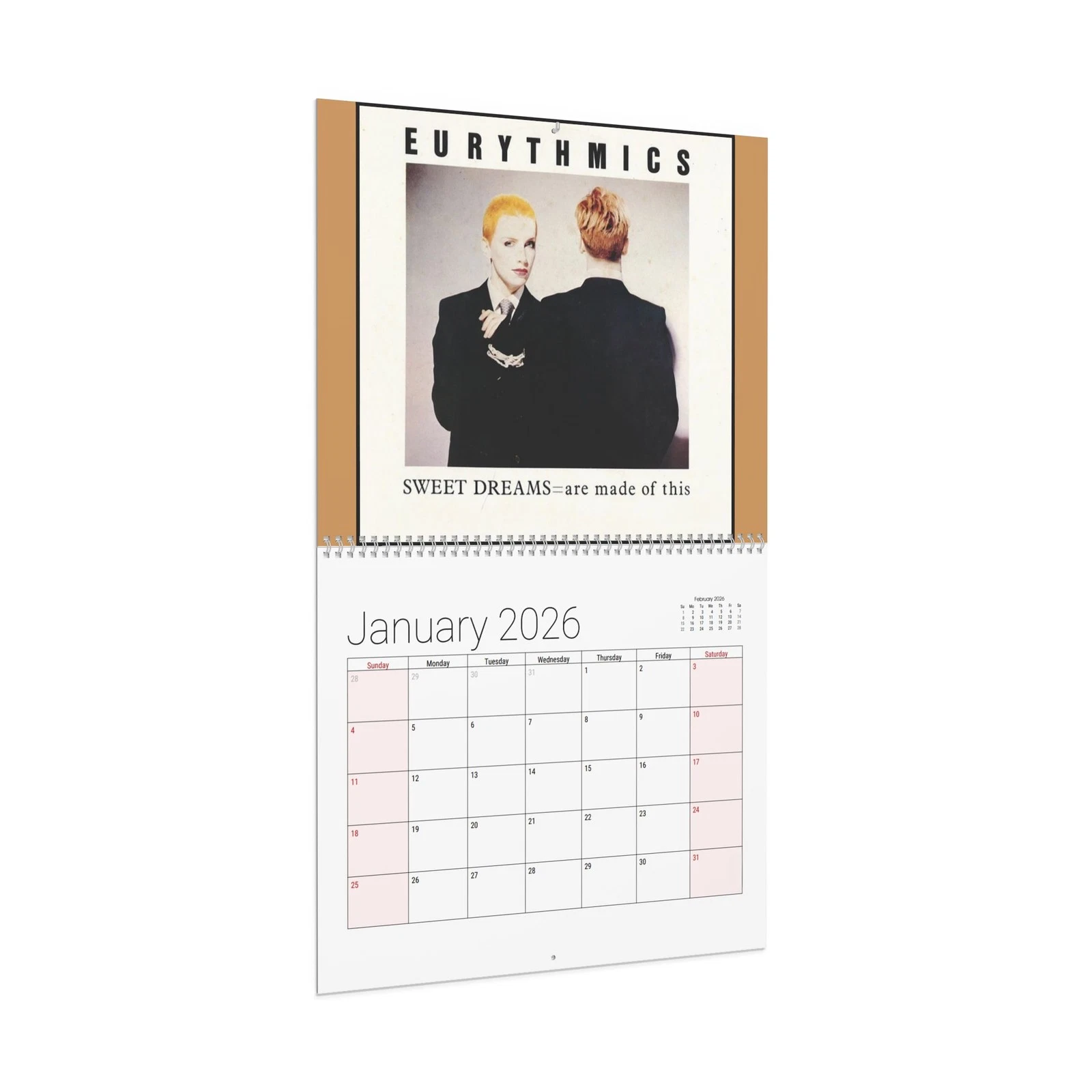 Eurythmics 2026 Wall Calendar - Home Decor & Music Fan Gift, Monthly