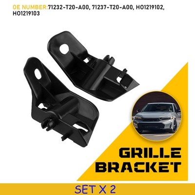 4PCS Driver&Passenger Front Upper Bracket Spacer Black Fit Honda Civic 2022-2025