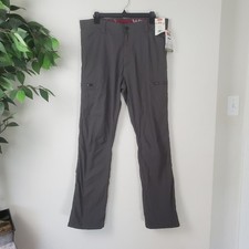 NEW Wrangler Men's Dark Gray Performance Cargo Pants 34 X 32 Straight Fit Flex