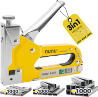 Rapid Nunu 3-In-1 Handtacker, Set Mit 3.000 Klammern Und NäGel, Tacker FüR Holz,