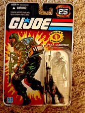2007 Hasbro GI Joe Firefly  Cobra Saboteur  3.75    25th Anniversary Foil Nice