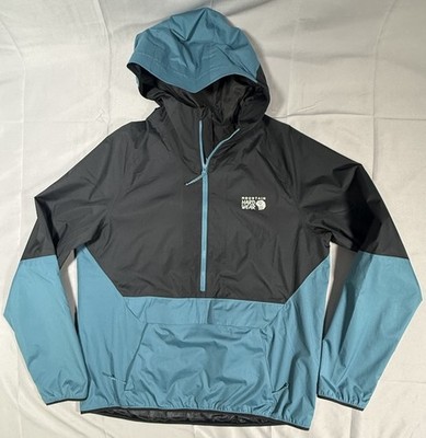 Mountain Hardwear Men s Size Large 1/2 Zip Anorak Hooded Jacket Windbreaker