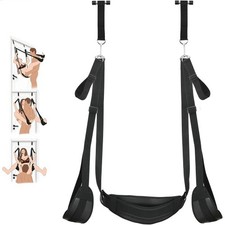 BDSM Door Swing Bondage Slave Leather Plush Slings Adjustable Straps Hanging