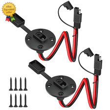 2 Pack SAE Quick Connector Harness  1FT 10AWG SAE Adapter Male Plug to Female So