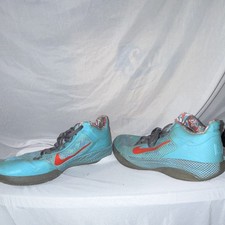 Nike Blue Youth Basketball Shoes Red Swoosh Multicolor Lining