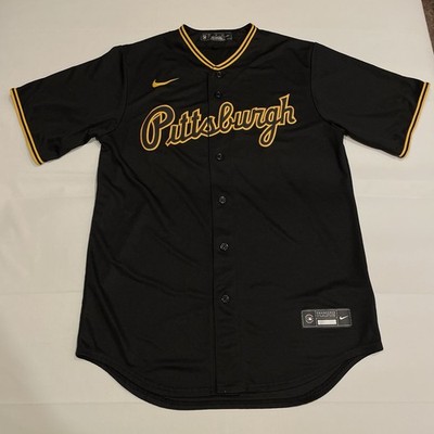 Nike Pittsburgh Pirates Word Script MLB Baseball Jersey Black