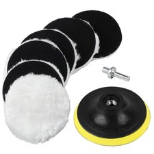 6 Piece 4 Inch Wool Buffing Pad, for Car Polishing and Waxing, Painting...